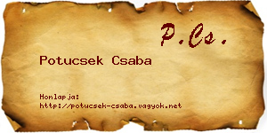 Potucsek Csaba névjegykártya